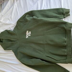 White Fox Green Hoodie